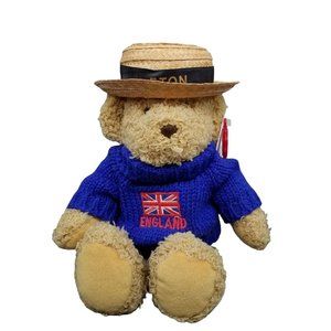 Keel Toy 18 CM UK Sweater Bear Plush Teddy Bear with Hat Simply Soft Collection